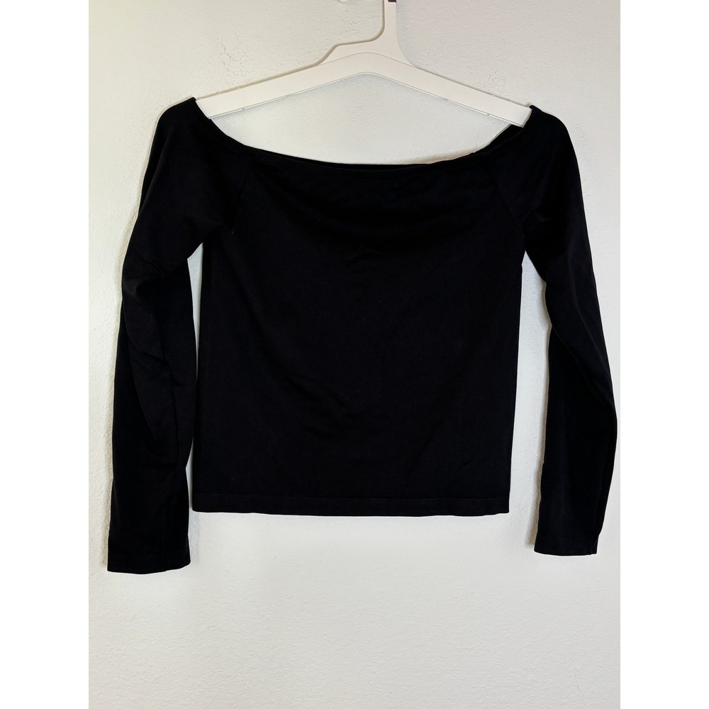 A New Day Black Off The Shoulder Long Sleeve Top Small F00421176-03/24